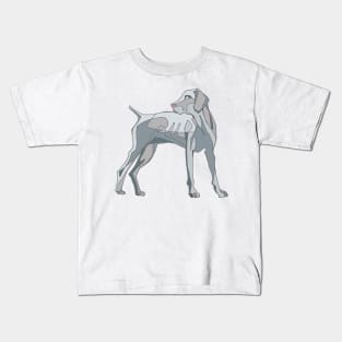 Hand drawn Weimaraner dog vector illustration Kids T-Shirt